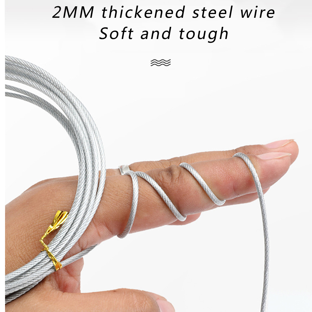 5M Fish Buckle Lock Wire Rope  - đánh giá và giá Fishing Equipment Cheap