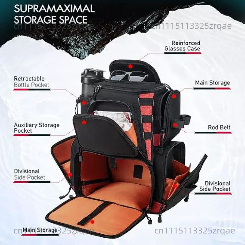 Fishing Gear Backpack with Lar - đánh giá và giá Fishing Equipment Bag