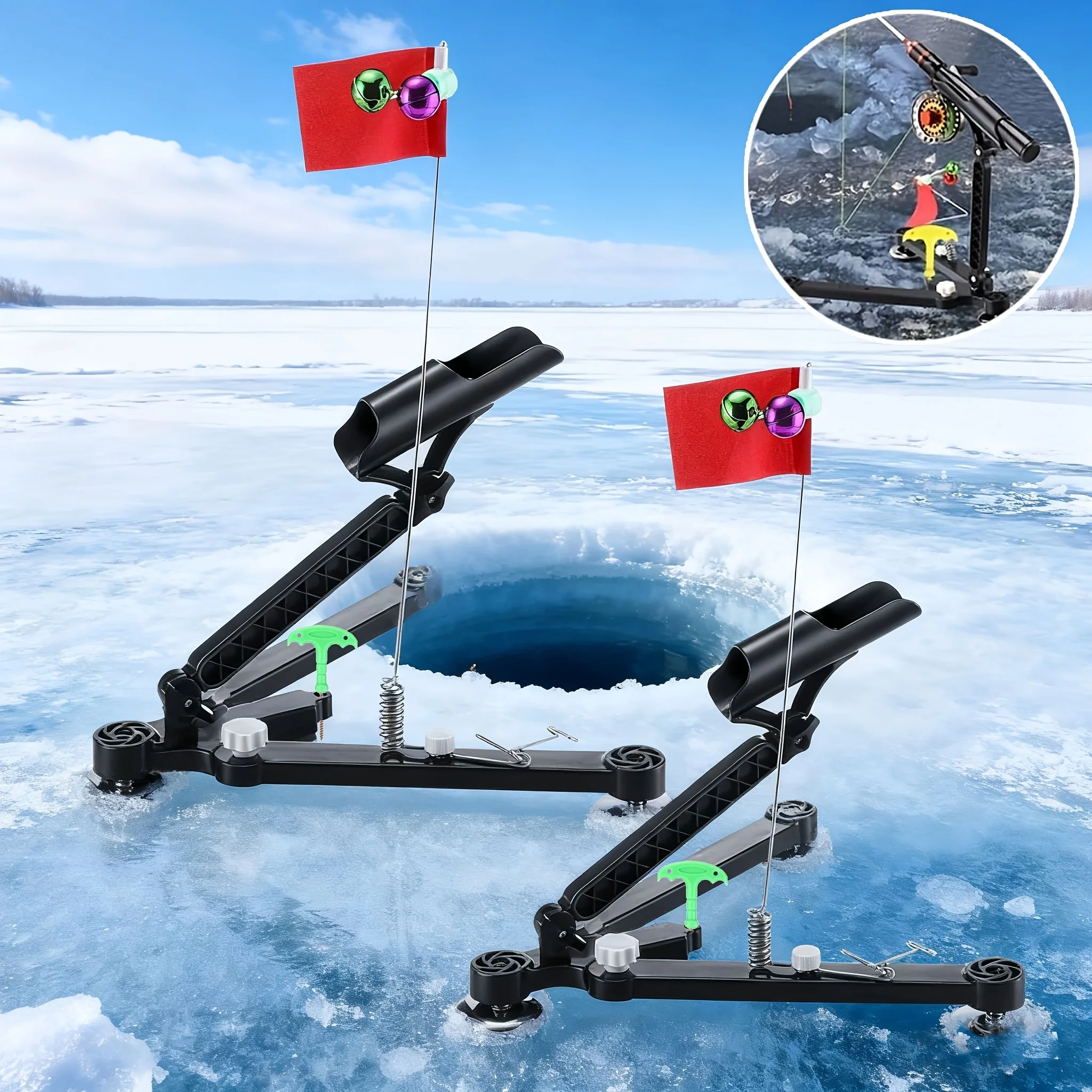 1set Ice Fishing Rod Holder -  - đánh giá và giá Ice Fishing Tip Up